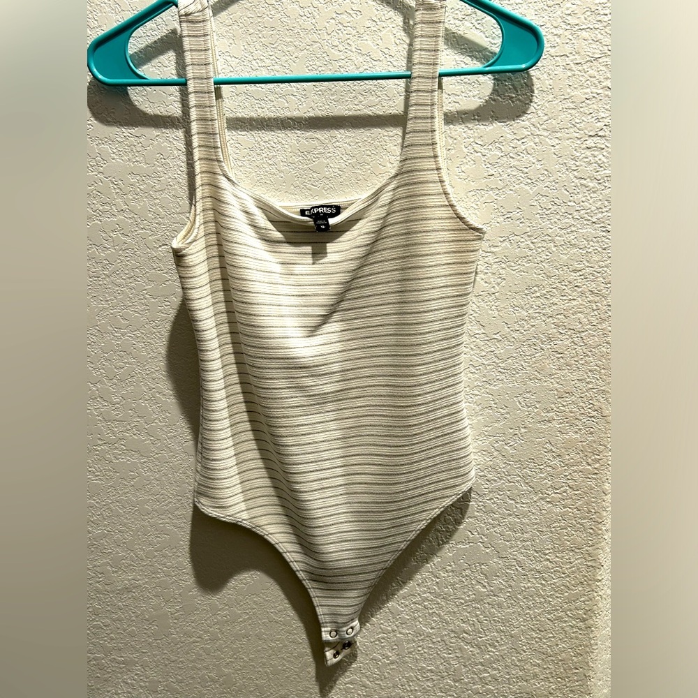 Express body con striped bodysuit